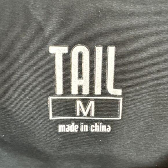 Tail Women’s Golf Vest Velvet Burnout Black Mock Neck Stretch Full Zip Size M - Picture 6 of 8